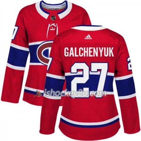 Dame NHL Montreal Canadiens Trøje Alex Galchenyuk 27 Adidas 2017-2018 Rød Authentic